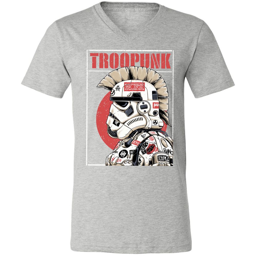 Unisex V-Neck T-Shirt - LF3XM8ZE - Athletic Heather - 7