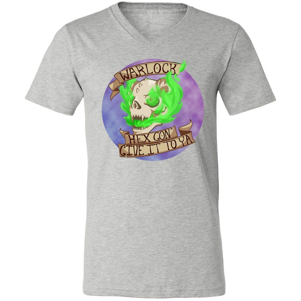 Unisex V-Neck T-Shirt - JJSA7Z5Y - Athletic Heather - 7