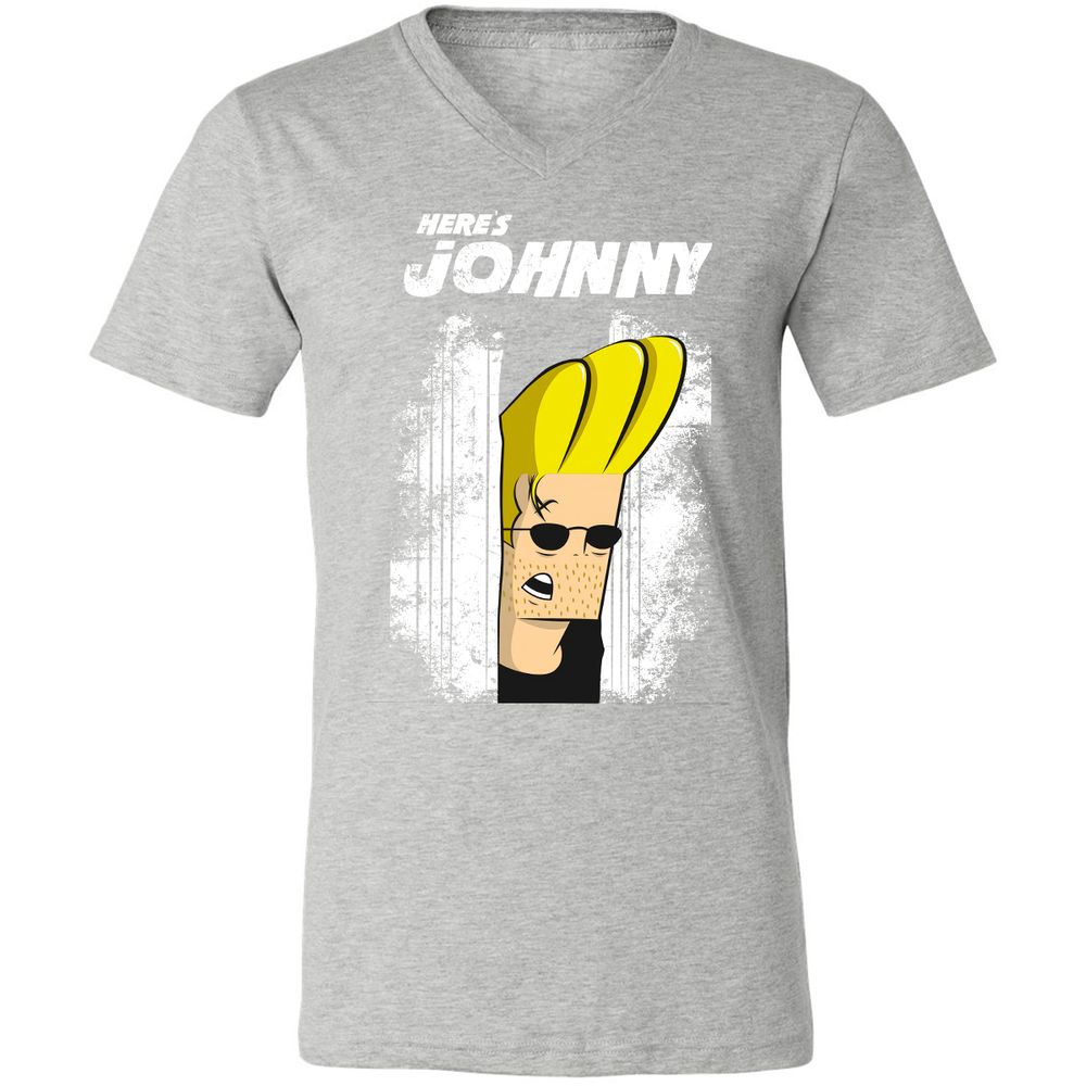 Unisex V-Neck T-Shirt - LG8QZY8F - Athletic Heather - 7