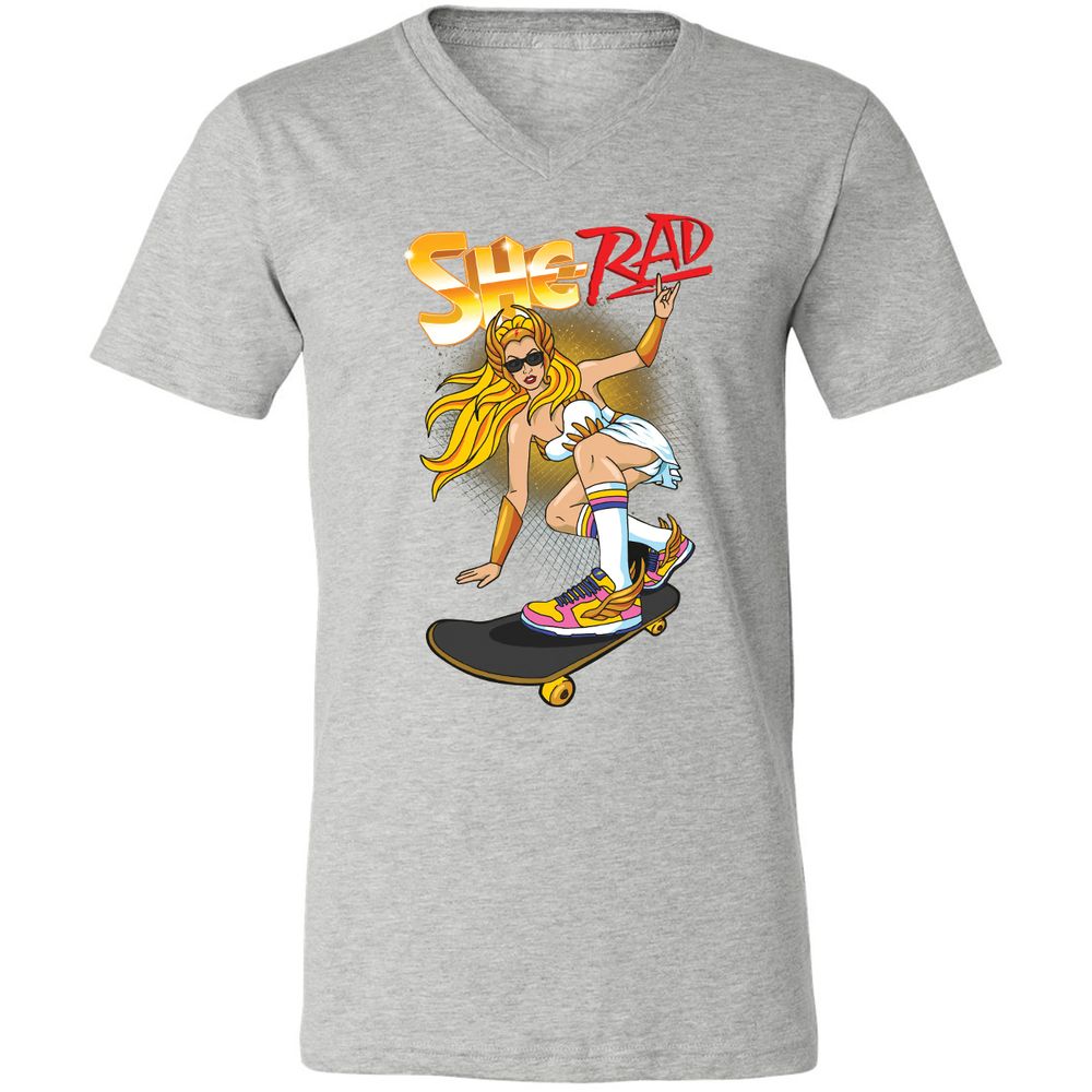 Unisex V-Neck T-Shirt - MSM3E2A5 - Athletic Heather - 7