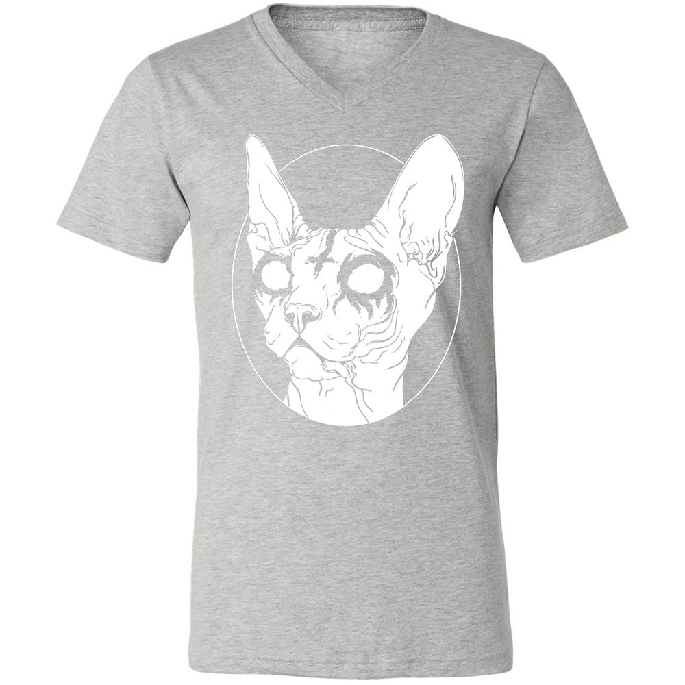 Unisex V-Neck T-Shirt - XN97RFH6 - Athletic Heather - 7