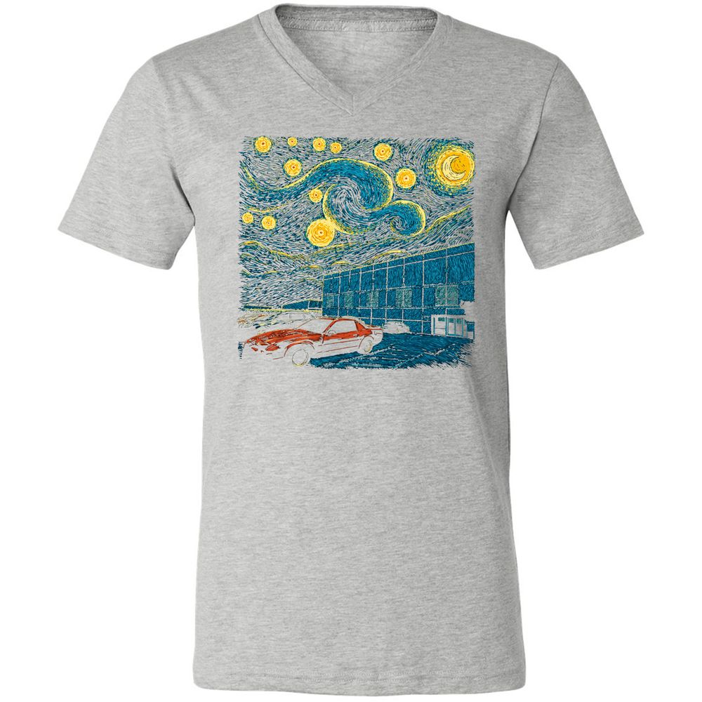 Unisex V-Neck T-Shirt - DWJ2SALT - Athletic Heather - 7