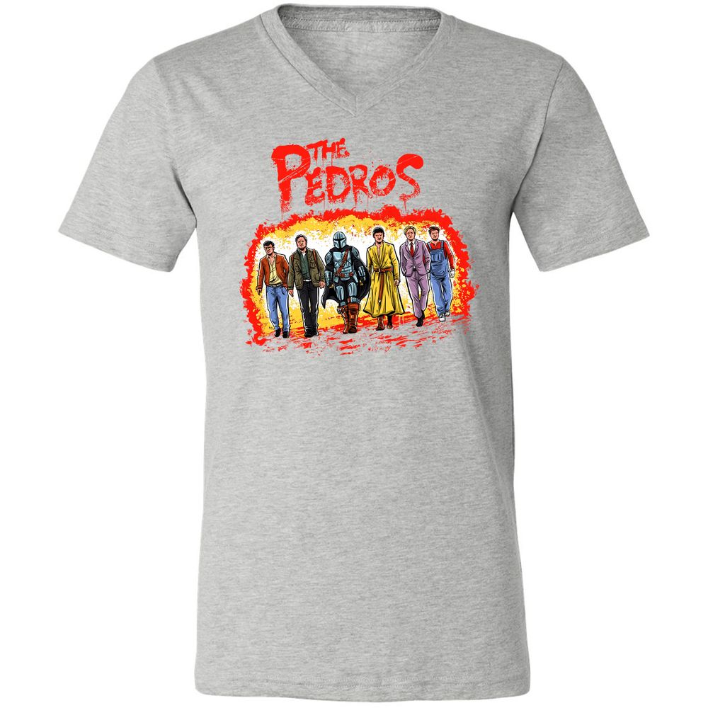 Unisex V-Neck T-Shirt - 4TP7XEMJ - Athletic Heather - 7