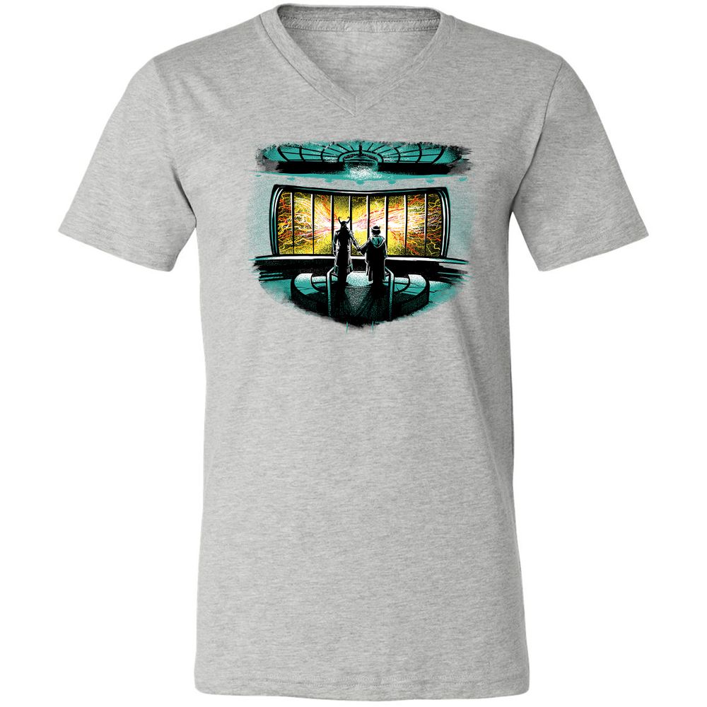 Unisex V-Neck T-Shirt - Z7SWCT78 - Athletic Heather - 7