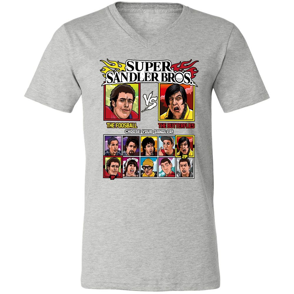 Unisex V-Neck T-Shirt - QDW3T4DG - Athletic Heather - 7