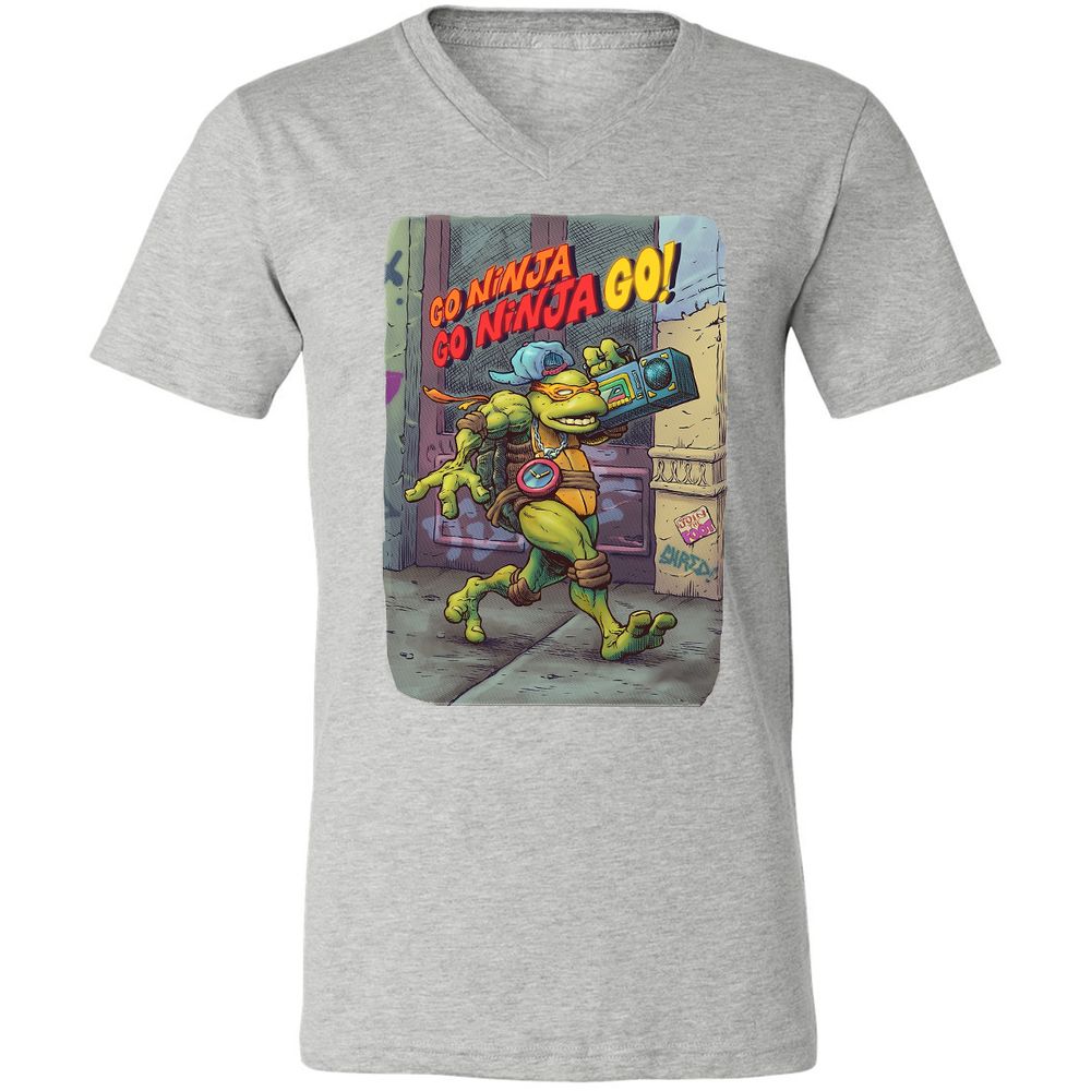 Unisex V-Neck T-Shirt - 3WZ7M4JQ - Athletic Heather - 7