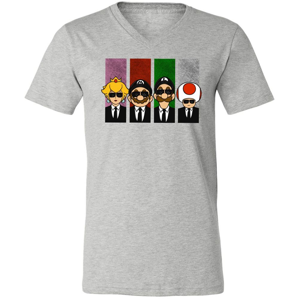 Unisex V-Neck T-Shirt - 1LWQFCUU - Athletic Heather - 7