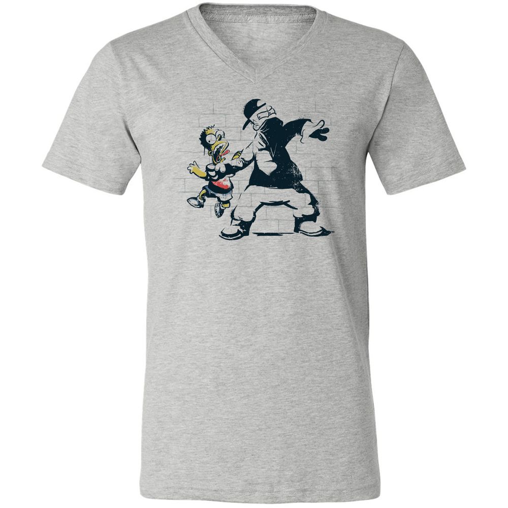 Unisex V-Neck T-Shirt - 9ZJKJMJJ - Athletic Heather - 7