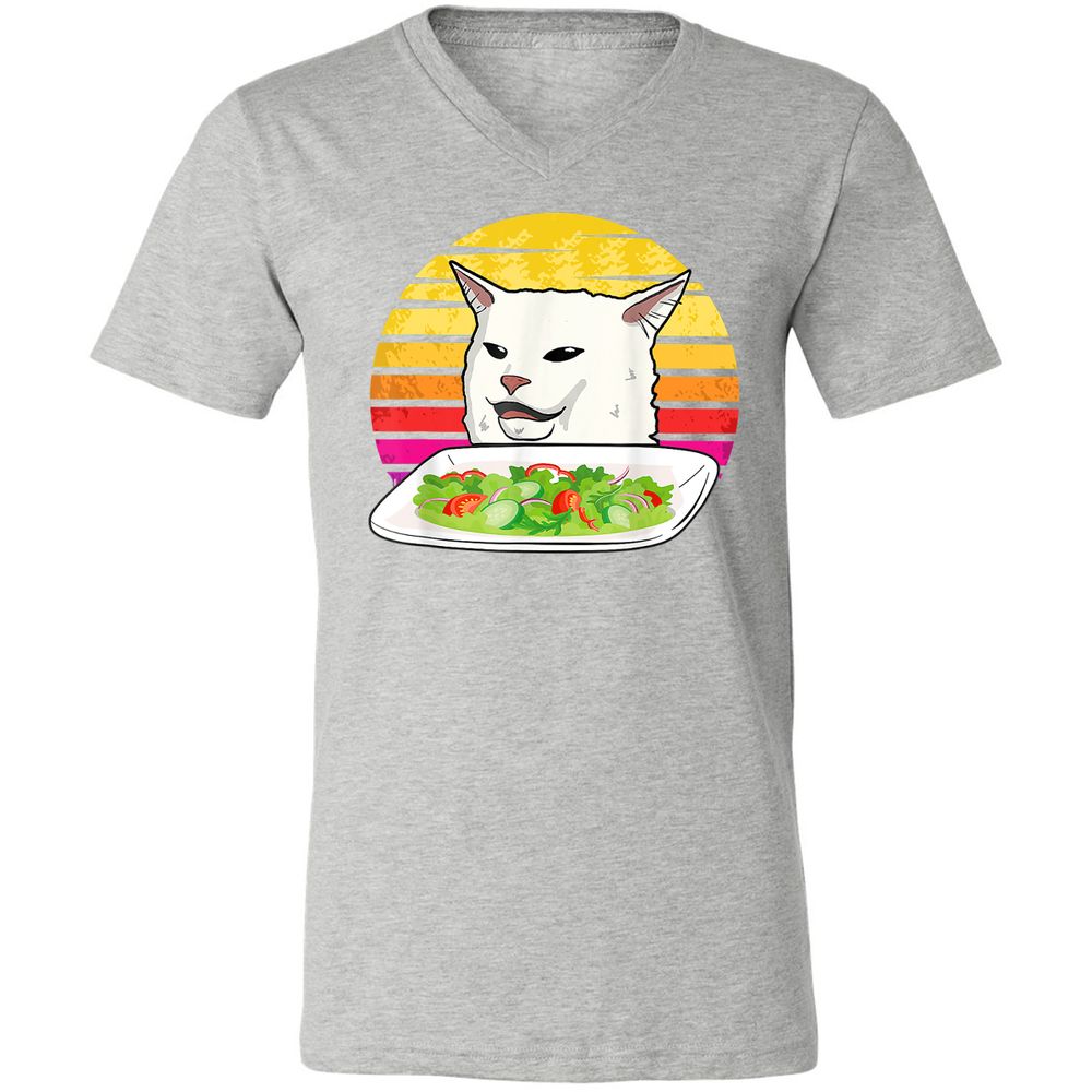 Unisex V-Neck T-Shirt - 3D3DDKXJ - Athletic Heather - 7