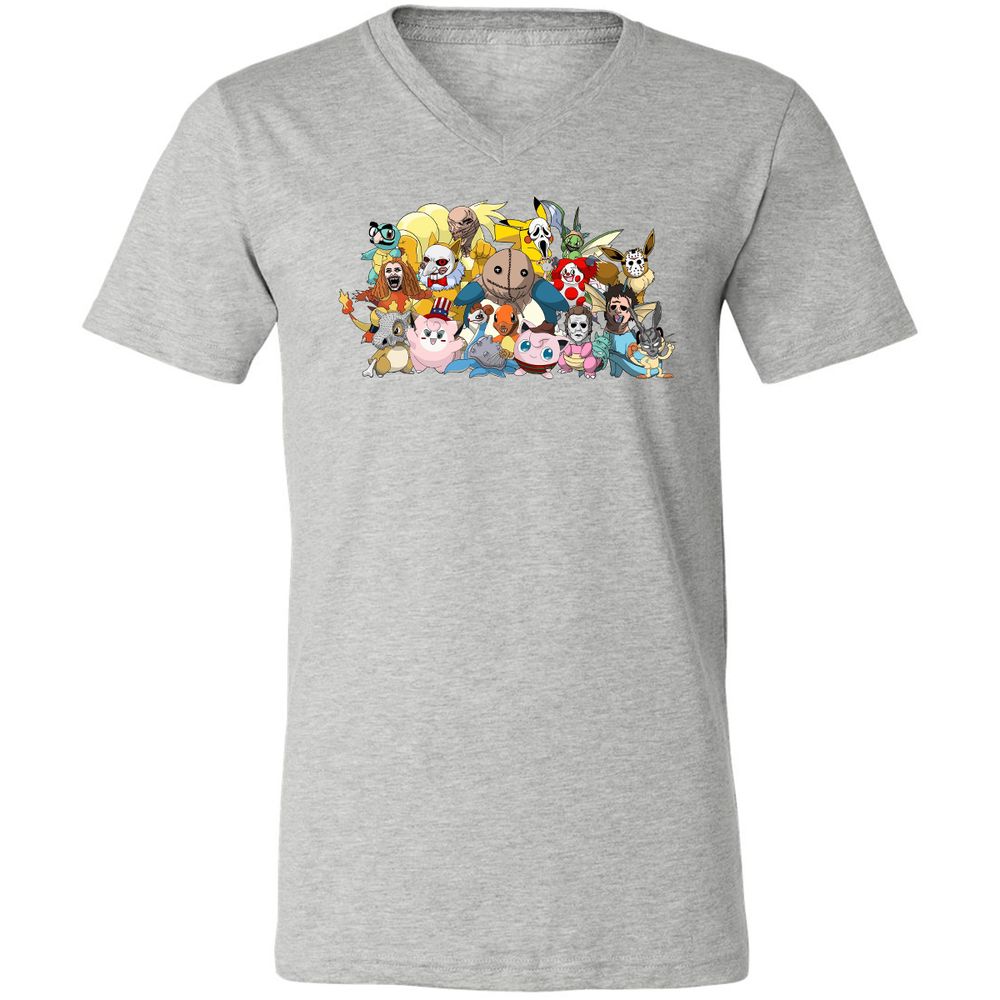 Unisex V-Neck T-Shirt - HCRBQVZ7 - Athletic Heather - 7