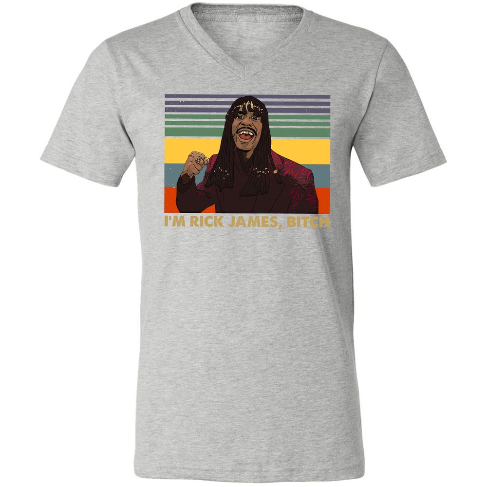 Unisex V-Neck T-Shirt - YCVB7CZR - Athletic Heather - 7