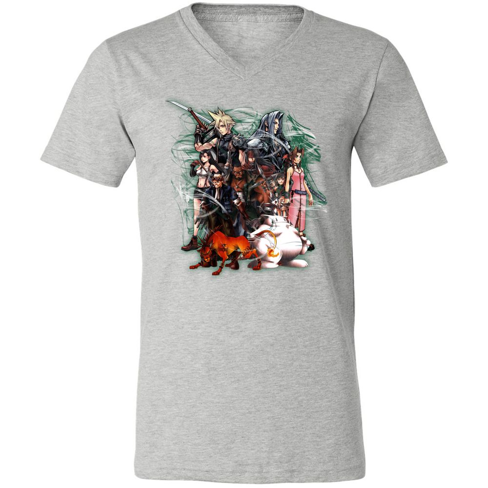 Unisex V-Neck T-Shirt - T1B15JH7 - Athletic Heather - 7