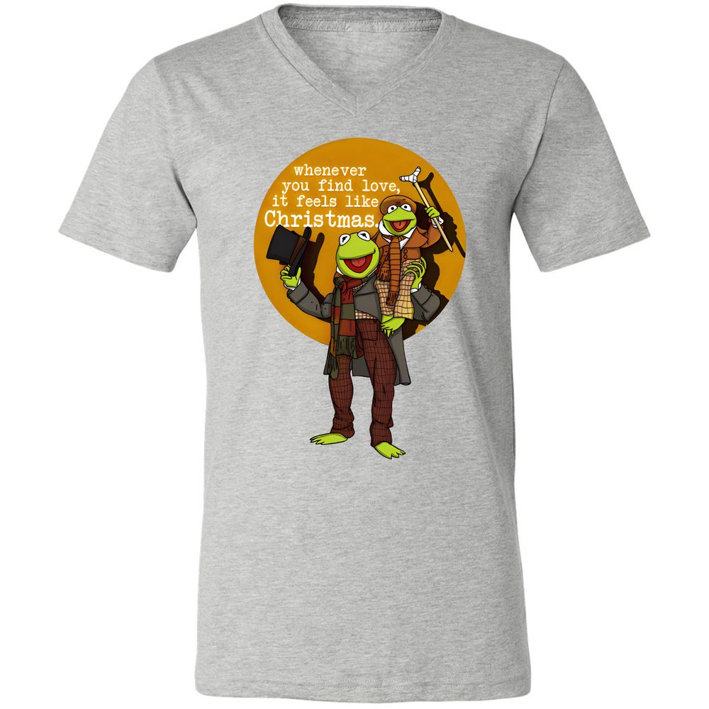 Unisex V-Neck T-Shirt - 77D87D5C - Athletic Heather - 7