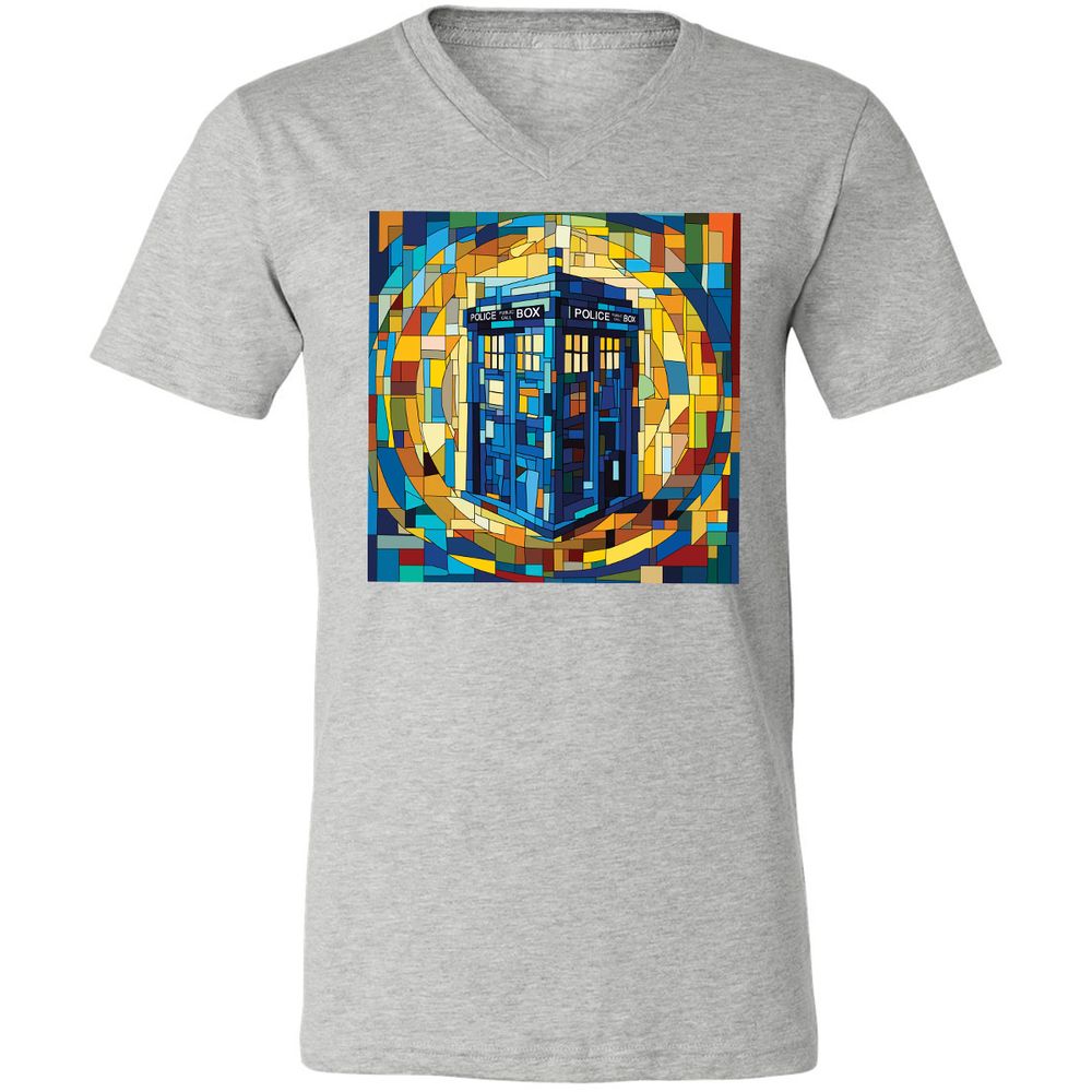 Unisex V-Neck T-Shirt - QHLQKJXY - Athletic Heather - 7