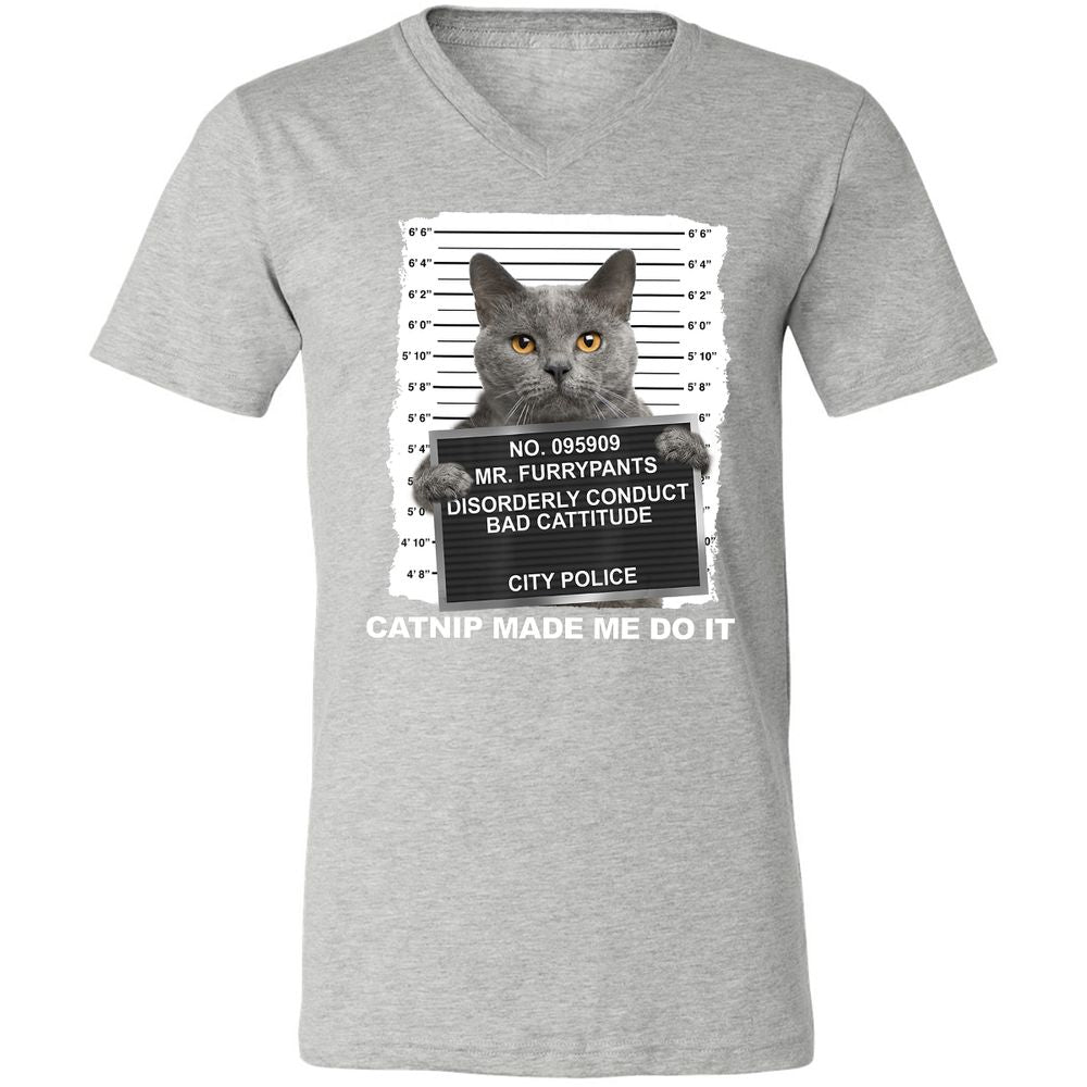 Unisex V-Neck T-Shirt - XZKU45LK - Athletic Heather - 7