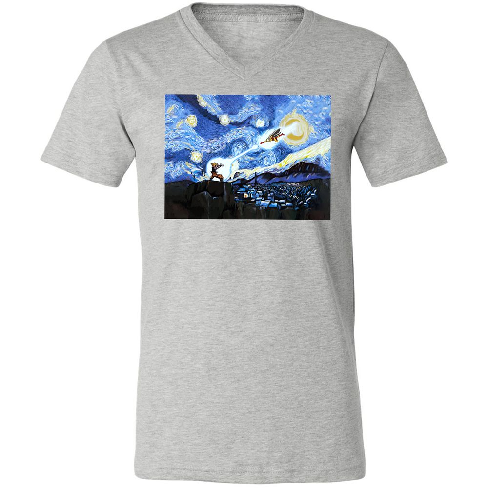 Unisex V-Neck T-Shirt - 7UW6S7JB - Athletic Heather - 7