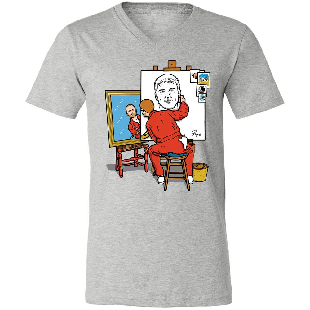 Unisex V-Neck T-Shirt - 1UB88QQL - Athletic Heather - 7