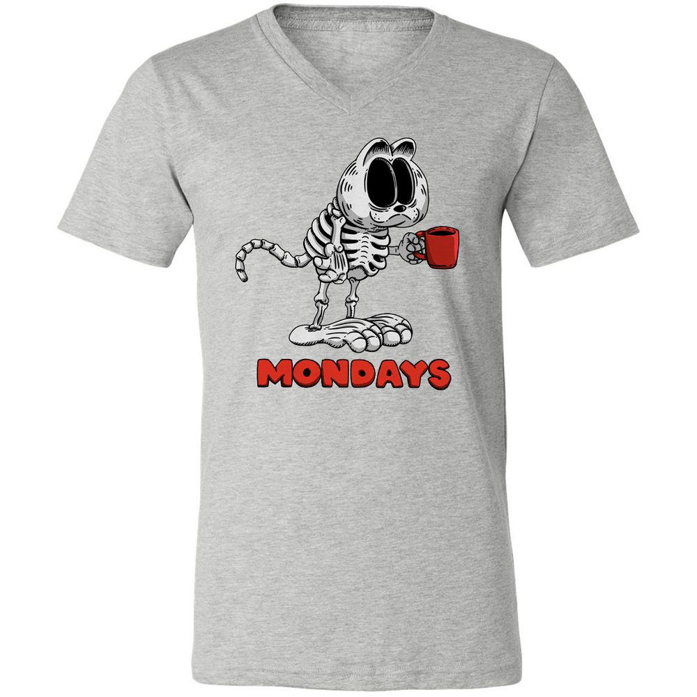 Unisex V-Neck T-Shirt - VSCKE4EM - Athletic Heather - 7
