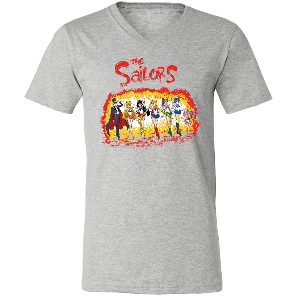 Unisex V-Neck T-Shirt - TJEQEL99 - Athletic Heather - 7