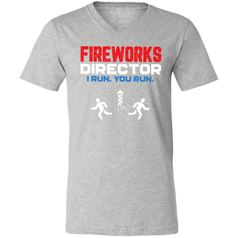 Unisex V-Neck T-Shirt - 4EYK2BYB - Athletic Heather - 7