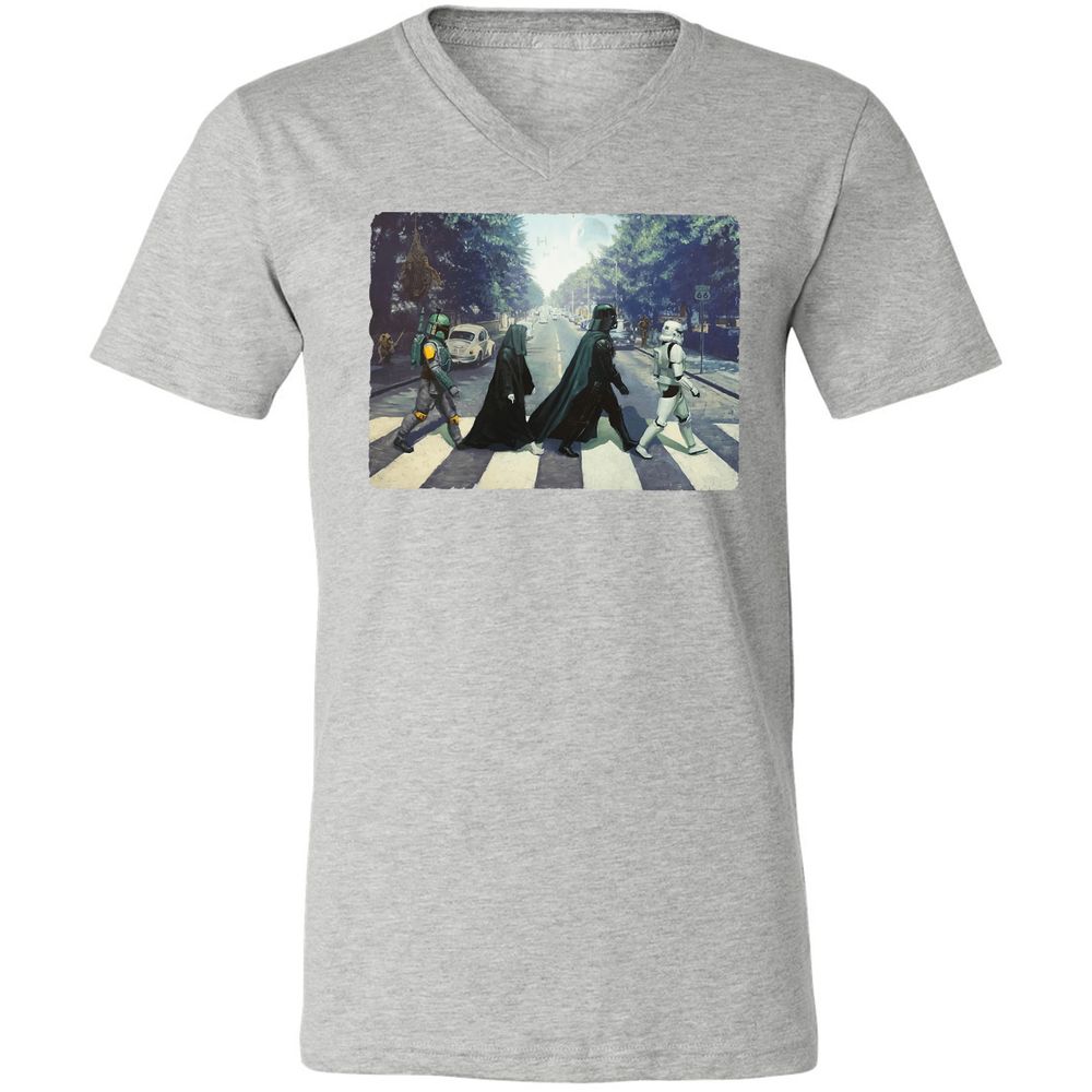 Unisex V-Neck T-Shirt - KT87ND3C - Athletic Heather - 7