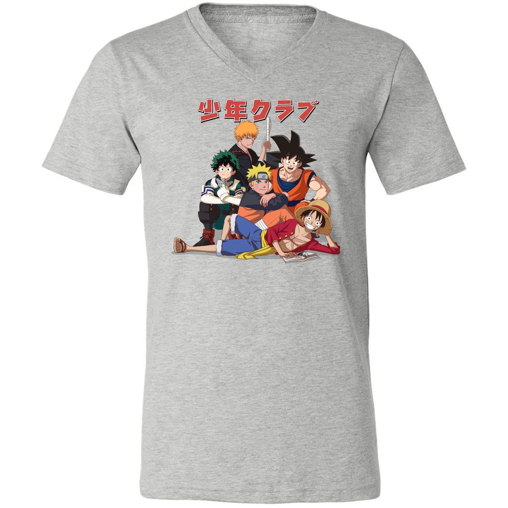 Unisex V-Neck T-Shirt - B54SA8AQ - Athletic Heather - 7