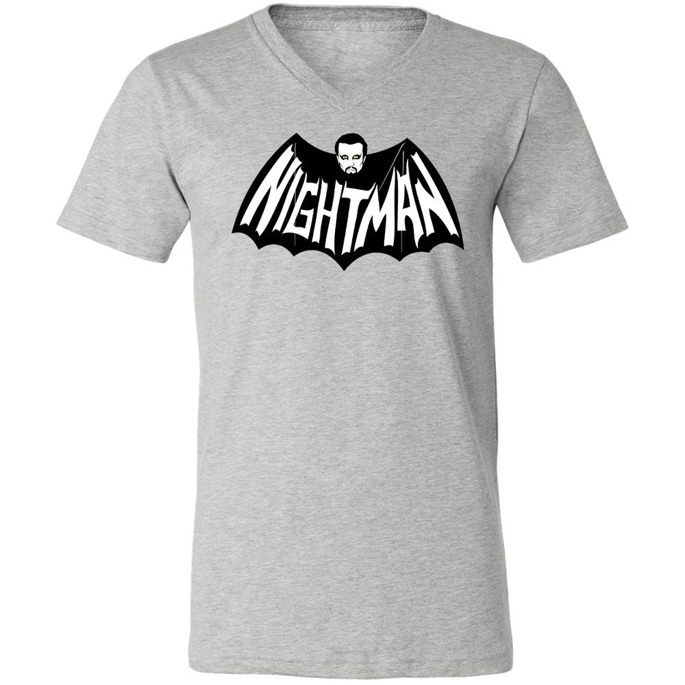 Unisex V-Neck T-Shirt - 5KA9E4HQ - Athletic Heather - 7
