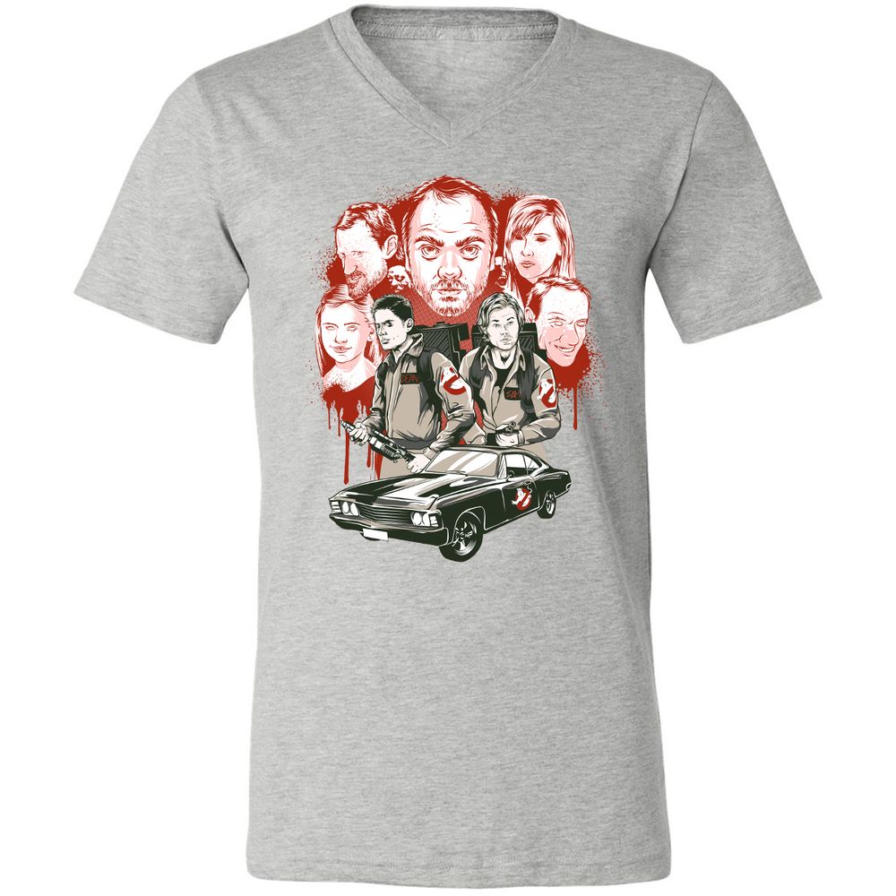Unisex V-Neck T-Shirt - JN6VNUJB - Athletic Heather - 7