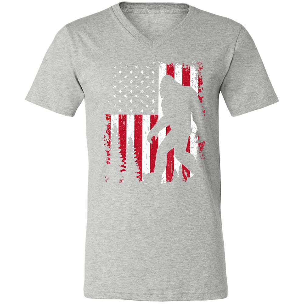 Unisex V-Neck T-Shirt - HEB91A67 - Athletic Heather - 7