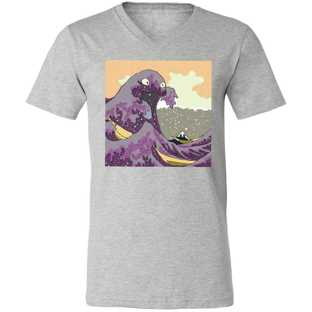 Unisex V-Neck T-Shirt - 9ERJ51Z8 - Athletic Heather - 7