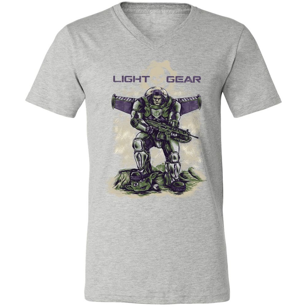 Unisex V-Neck T-Shirt - 2KU8NQF8 - Athletic Heather - 7