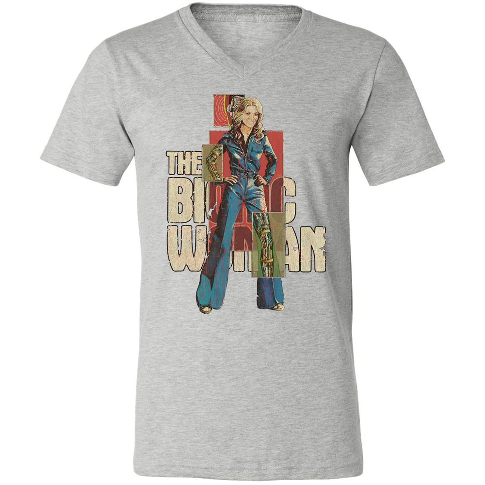 Unisex V-Neck T-Shirt - WUNFJP63 - Athletic Heather - 7