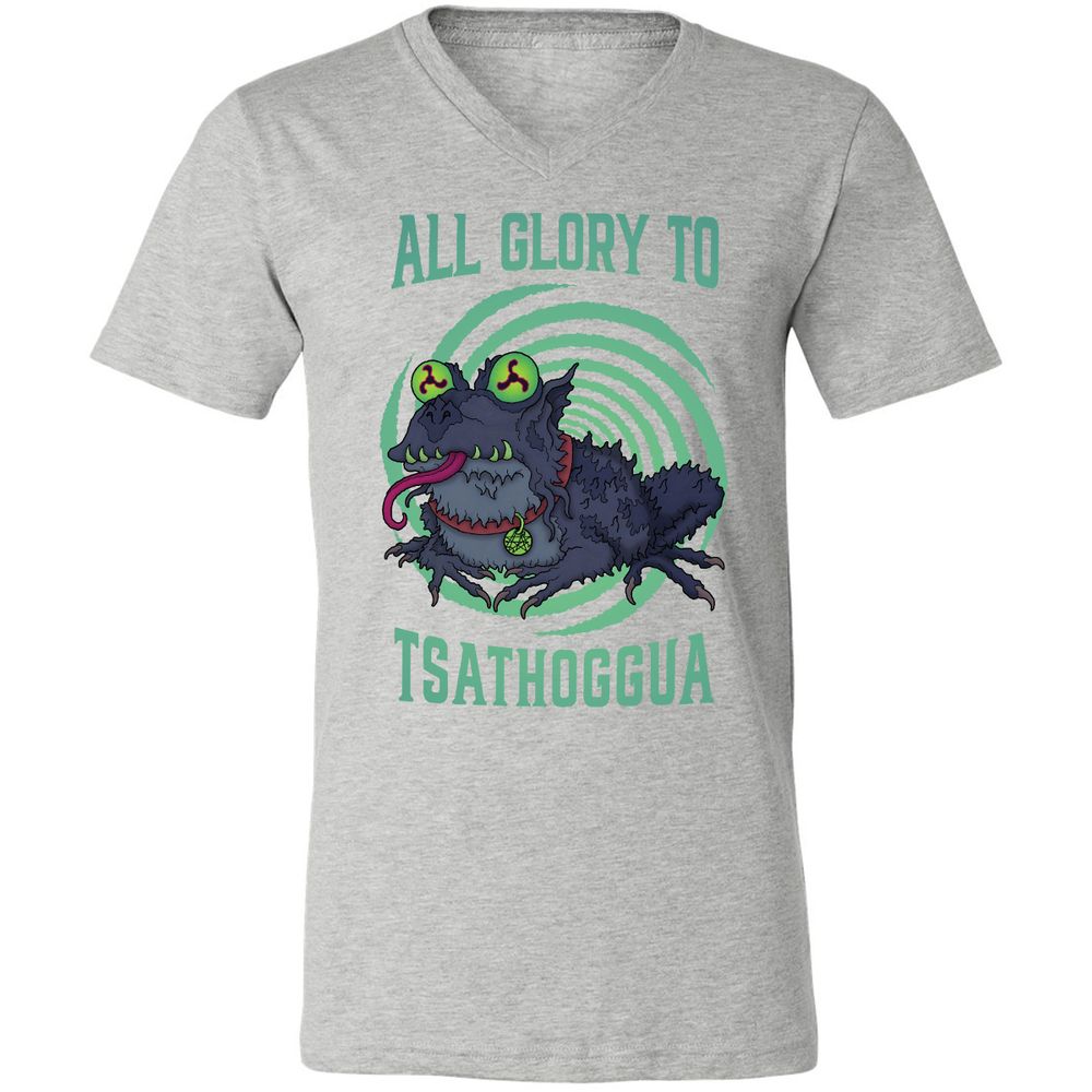 Unisex V-Neck T-Shirt - 2R1FEV9B - Athletic Heather - 7