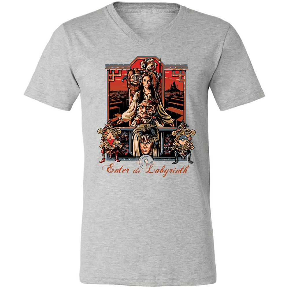 Unisex V-Neck T-Shirt - NWZ79R81 - Athletic Heather - 7