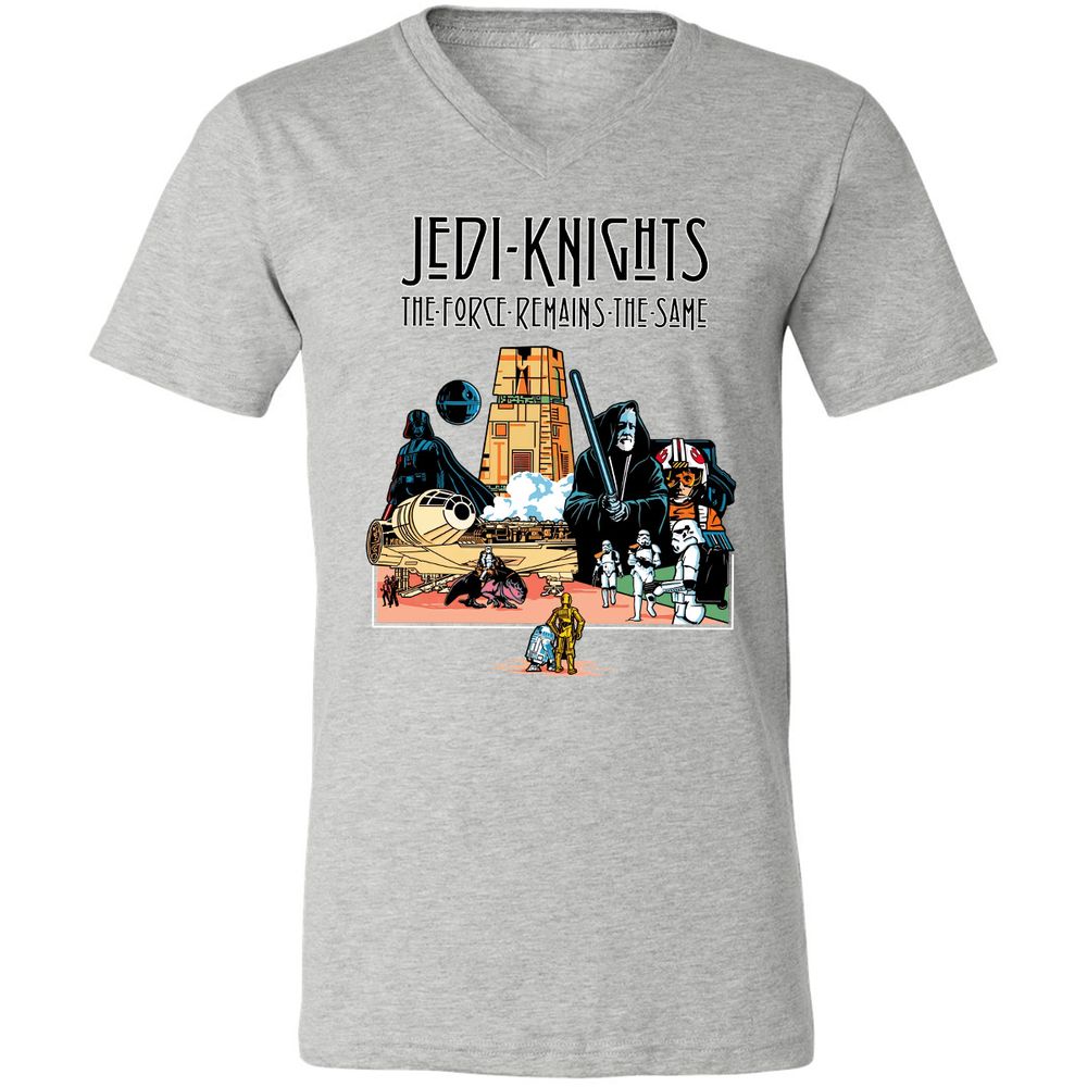 Unisex V-Neck T-Shirt - ZU6FL6U1 - Athletic Heather - 7