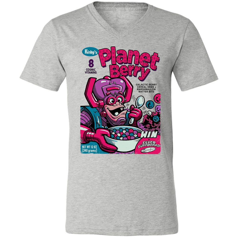 Unisex V-Neck T-Shirt - 1F1B5AT8 - Athletic Heather - 7