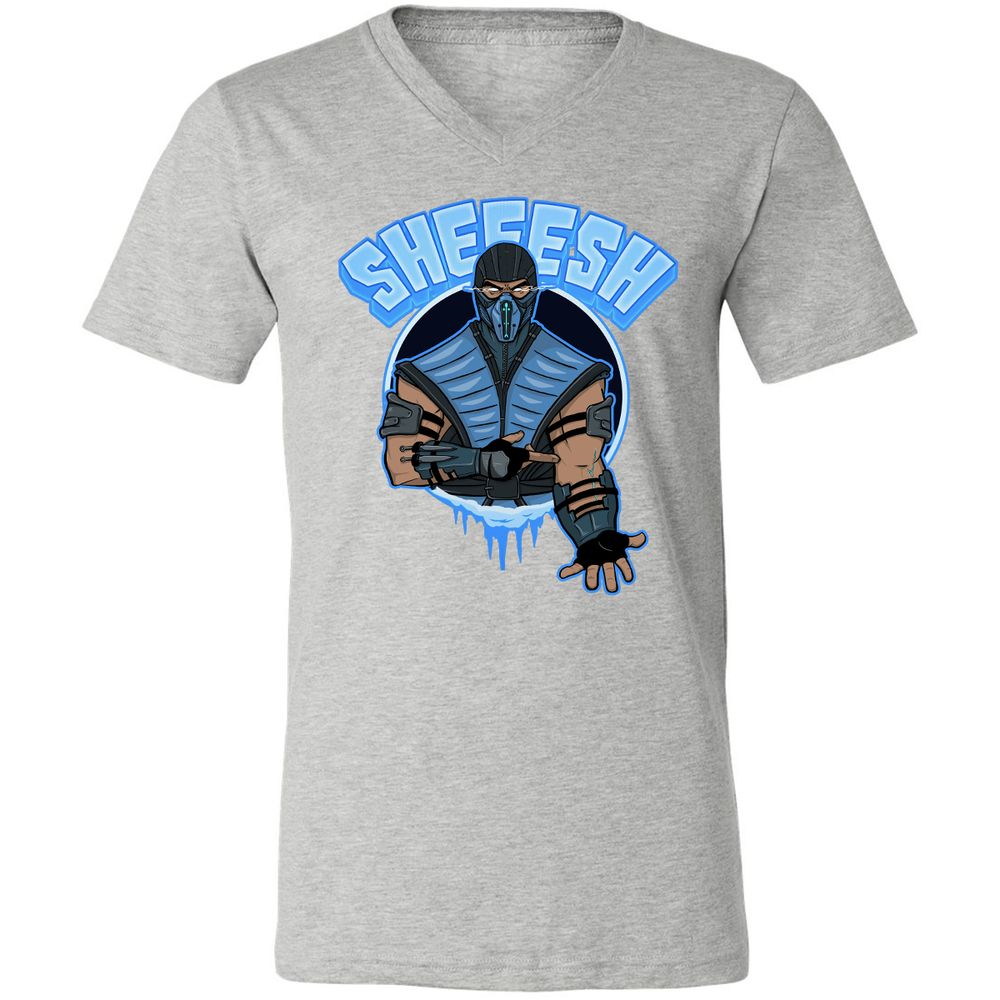 Unisex V-Neck T-Shirt - 6R4MV69P - Athletic Heather - 7