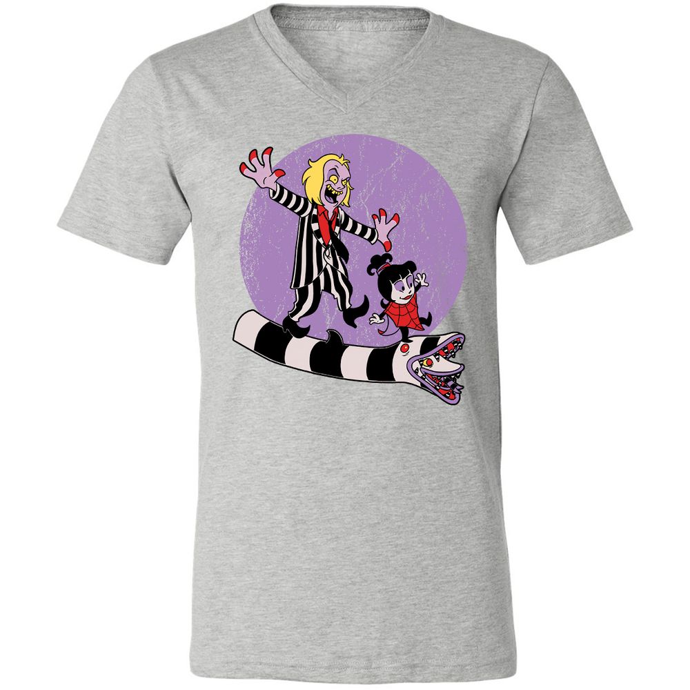 Unisex V-Neck T-Shirt - SKB9WUQH - Athletic Heather - 7