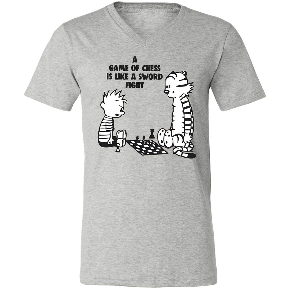 Unisex V-Neck T-Shirt - 7CKZX5JC - Athletic Heather - 7