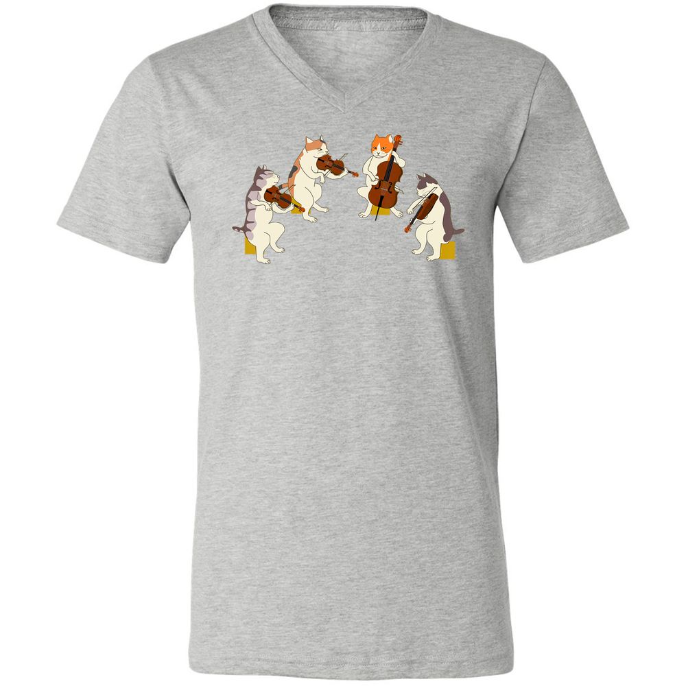 Unisex V-Neck T-Shirt - 9C3L1XJ8 - Athletic Heather - 7