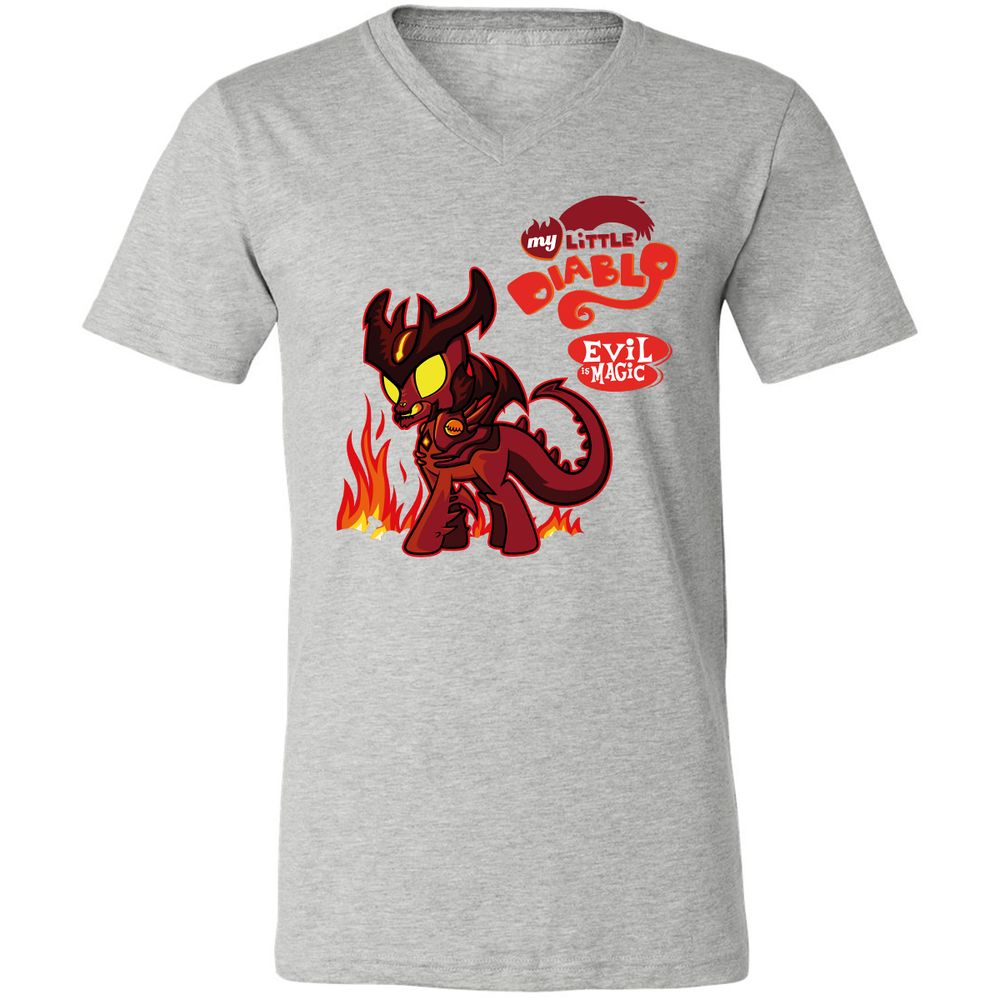 Unisex V-Neck T-Shirt - VJXU4L57 - Athletic Heather - 7