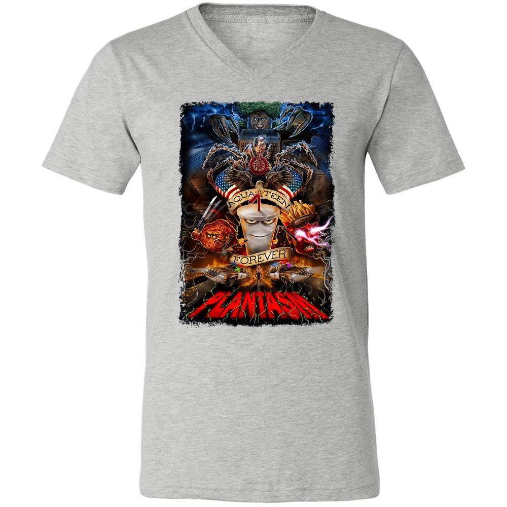 Unisex V-Neck T-Shirt - 76MN11L4 - Athletic Heather - 7