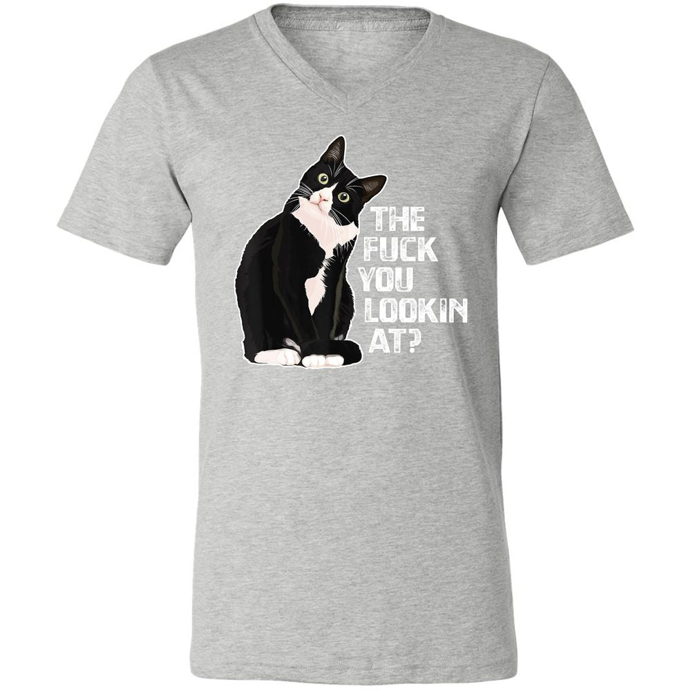 Unisex V-Neck T-Shirt - NWKDUSVB - Athletic Heather - 7