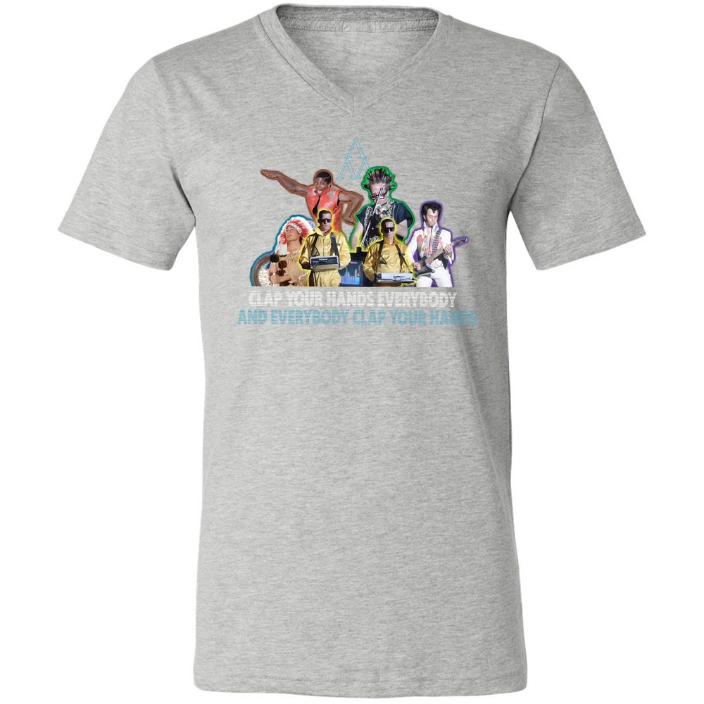 Unisex V-Neck T-Shirt - 5JR2NCLV - Athletic Heather - 7