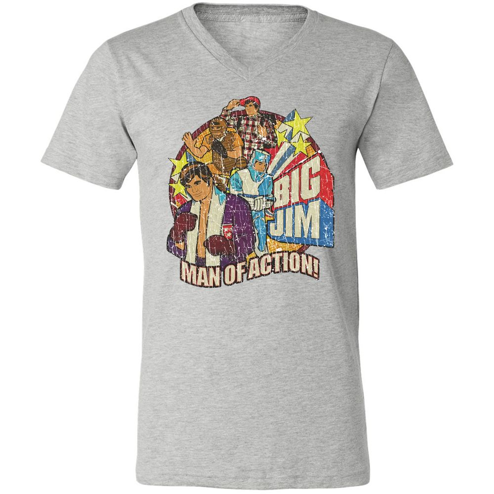 Unisex V-Neck T-Shirt - 1R9TCSEJ - Athletic Heather - 7