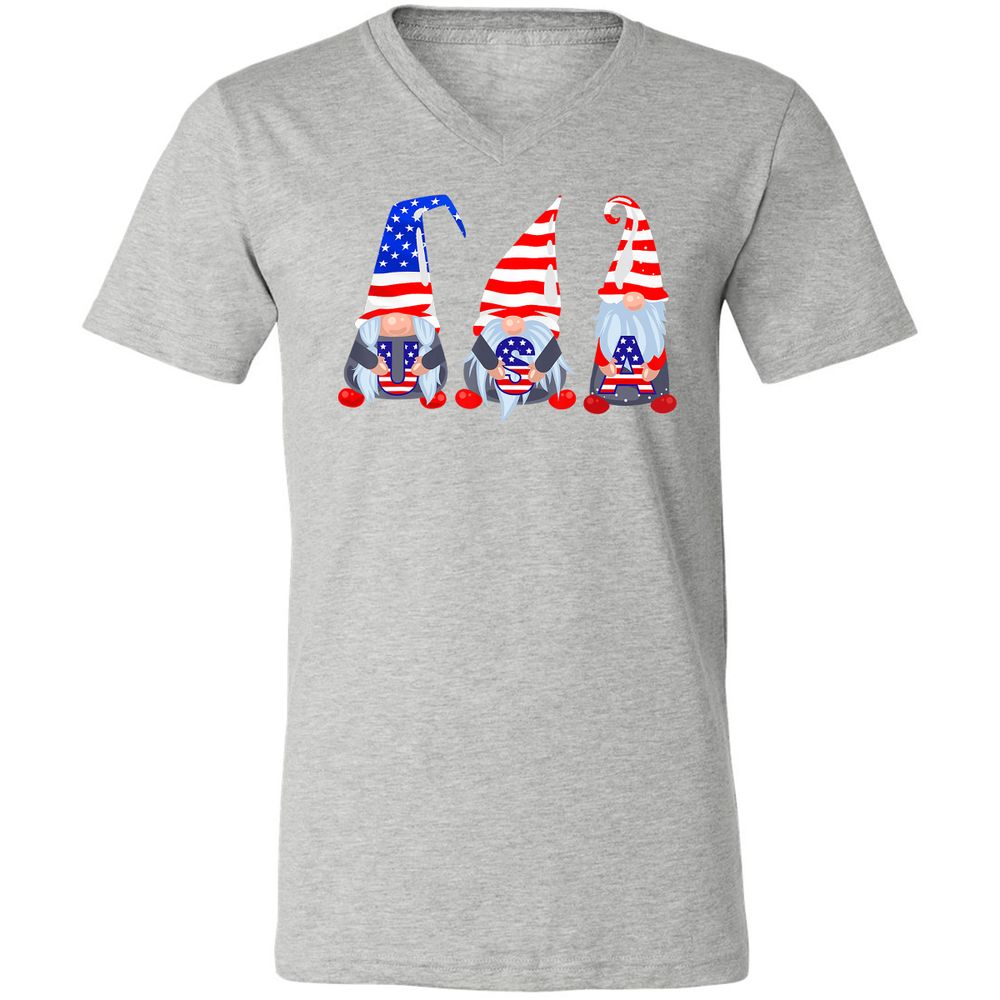 Unisex V-Neck T-Shirt - 61P5TJAD - Athletic Heather - 7
