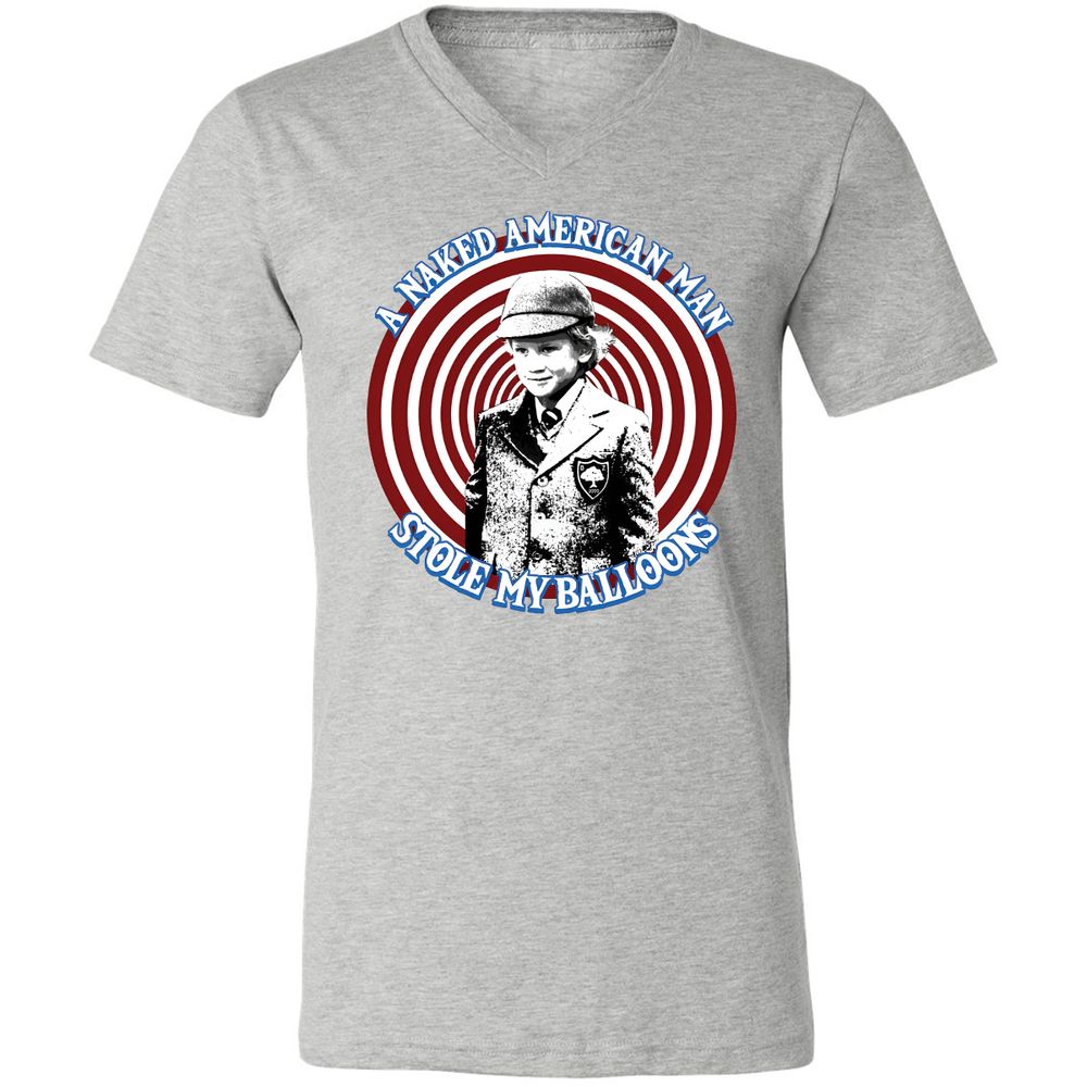 Unisex V-Neck T-Shirt - 4D6L6H9G - Athletic Heather - 7