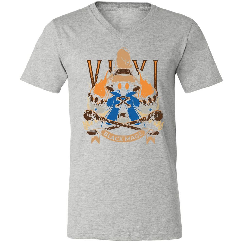 Unisex V-Neck T-Shirt - B7JLPEVA - Athletic Heather - 7