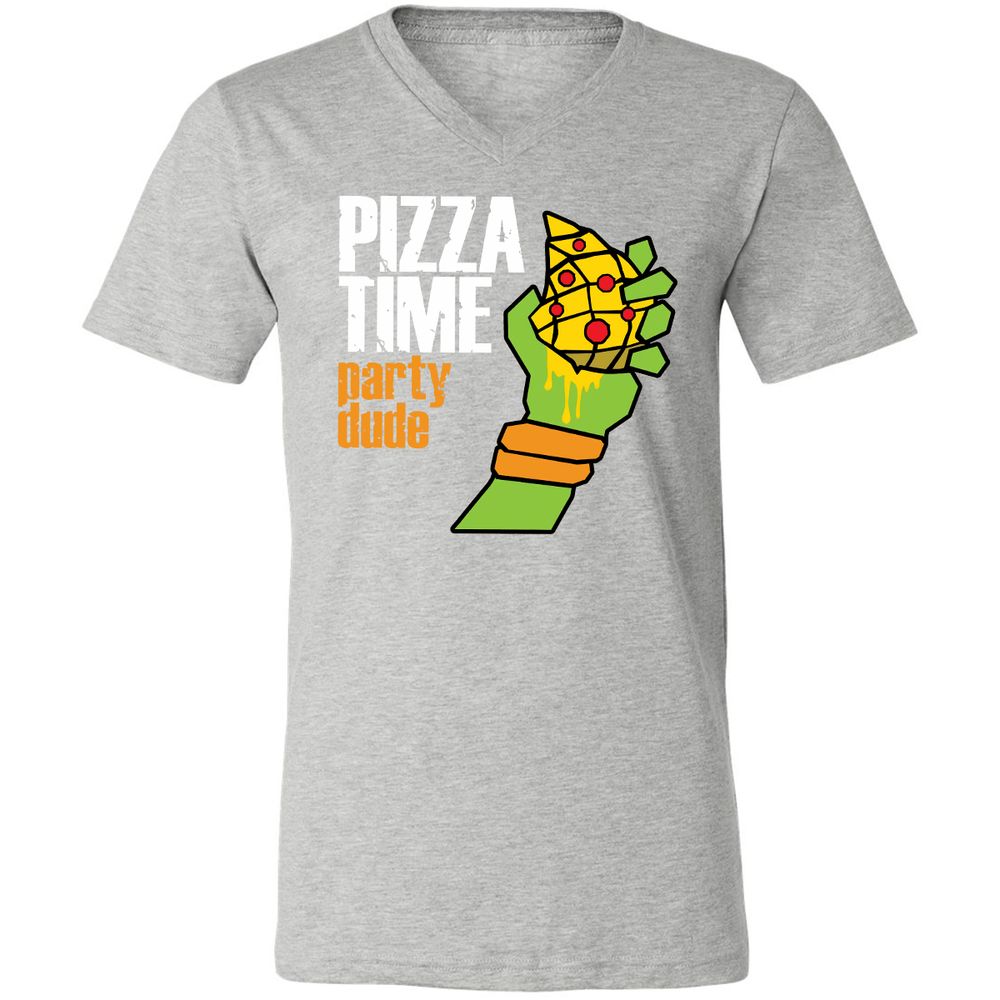 Unisex V-Neck T-Shirt - DJLE7KED - Athletic Heather - 7