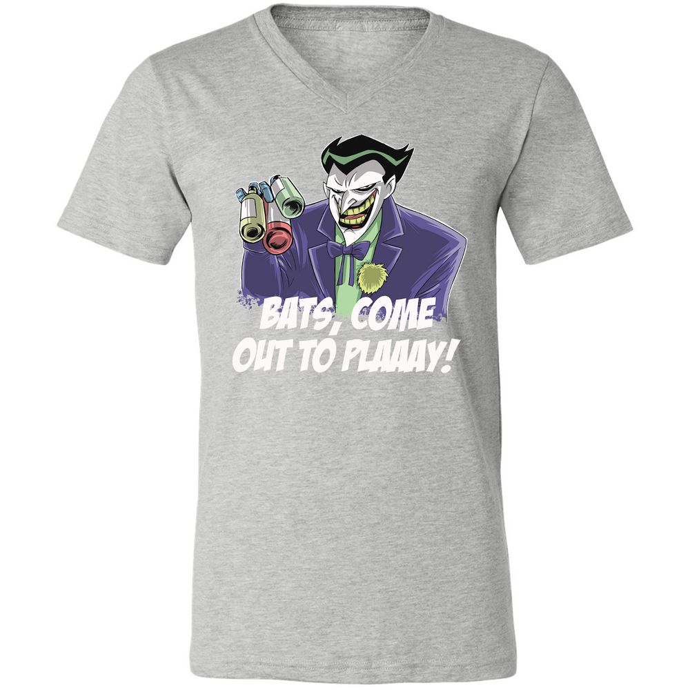 Unisex V-Neck T-Shirt - 9HKHLTE6 - Athletic Heather - 7